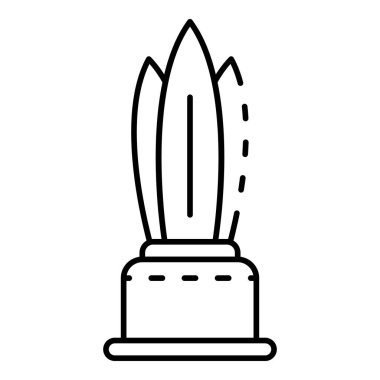 Ev kaktüsü ikonu, taslak biçimi