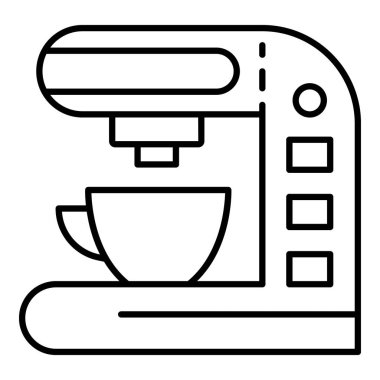 Elektrikli kahve makinesi simgesini, anahat stili