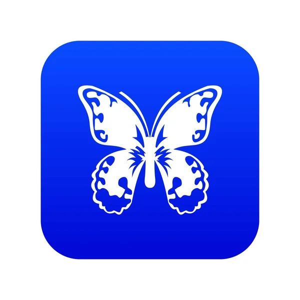 Icono de mariposa azul digital — Vector de stock