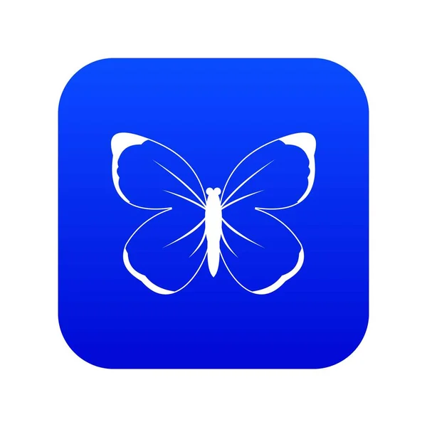 Icône papillon numérique bleu — Image vectorielle