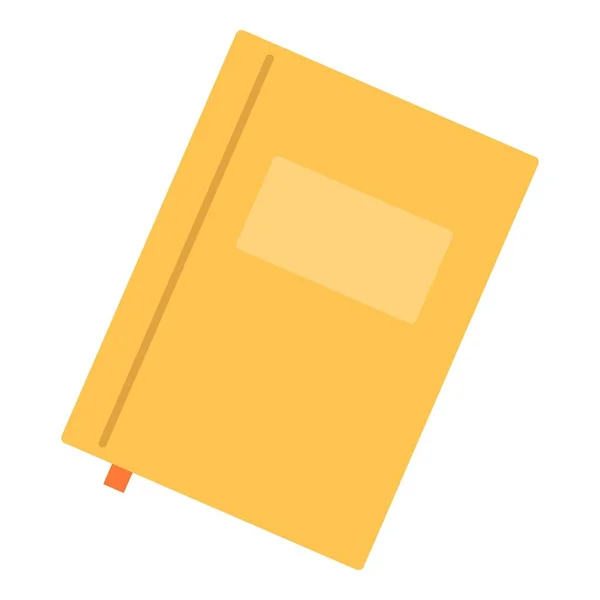 Icono de cuaderno de papel, estilo plano — Vector de stock