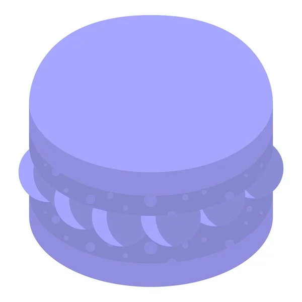 Icône macaron bleu, style isométrique — Image vectorielle
