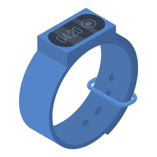 Icono de banda inteligente azul, estilo isométrico — Vector de stock