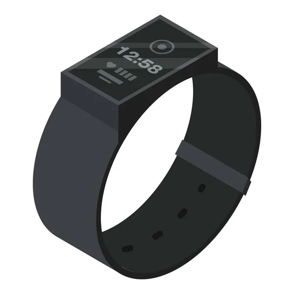 Gadget de banda inteligente icono, estilo isométrico — Vector de stock