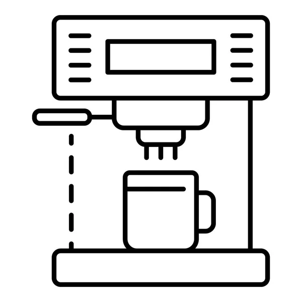 Moderne Kaffeemaschinen-Ikone, umrissener Stil — Stockvektor