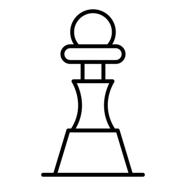 Satranç piyon parçası simgesi, anahat stili