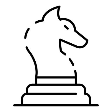 At satranç parçası simgesi, anahat stili