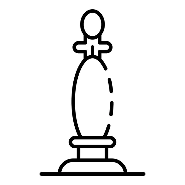 Icono de figura de obispo, estilo de esquema — Vector de stock