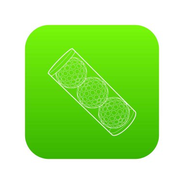 Golf topları yeşil simge vektör