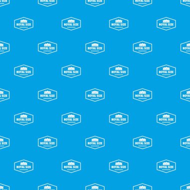 Royal crown desen vektör kesintisiz mavi