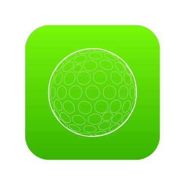 Golf topu yeşil simge vektör