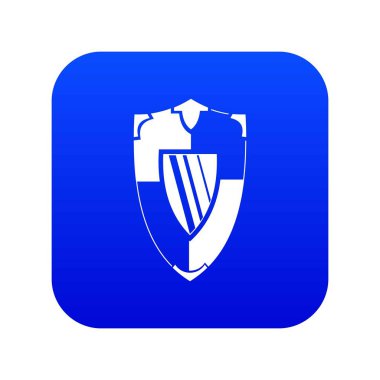 Kalkan simgesi dijital mavi