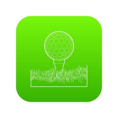 Top golf yeşil simge vektör için