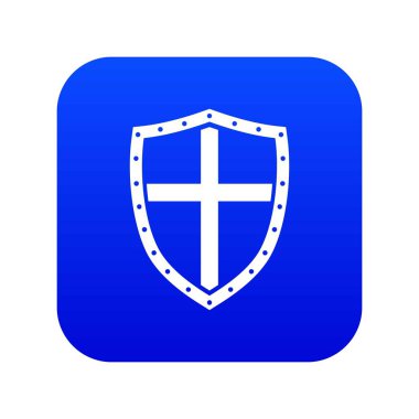 Kalkan simgesi dijital mavi