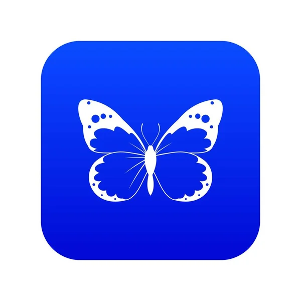 白いベクトル図に分離された任意のデザインの蝶のアイコン デジタル ブルー — ストックベクタ