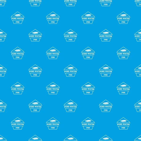 Pure water pattern vector seamless blue — Stock Vector