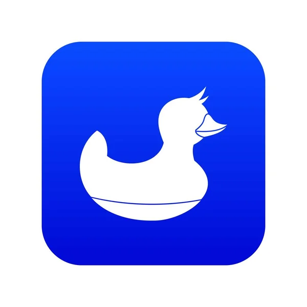 Pato negro juguete icono digital azul — Archivo Imágenes Vectoriales