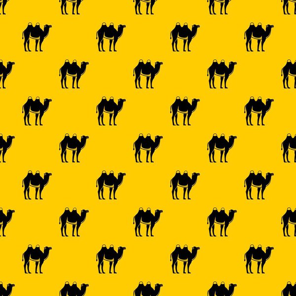 Верблюжье узор бесшовный вектор повторяет геометрический желтый цвет для любого дизайна
