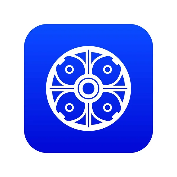 Icono de escudo azul digital — Archivo Imágenes Vectoriales
