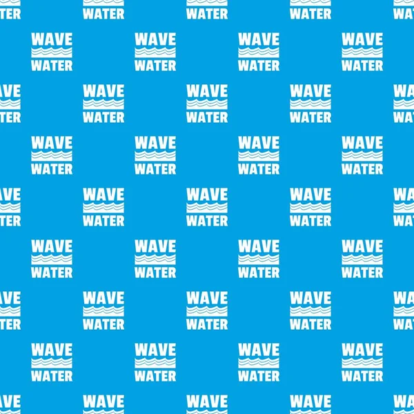 Welle Wasser Muster Vektor nahtlos blau — Stockvektor