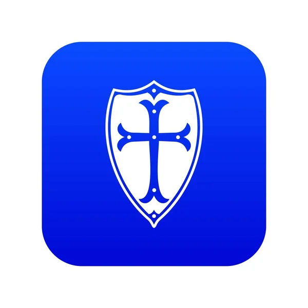 Shield Symbol Digital Blau Für Jedes Design Isoliert Auf Weißem — Stockvektor