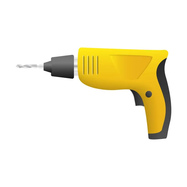 Home drill machine icon, realistic style — Stock Vector
