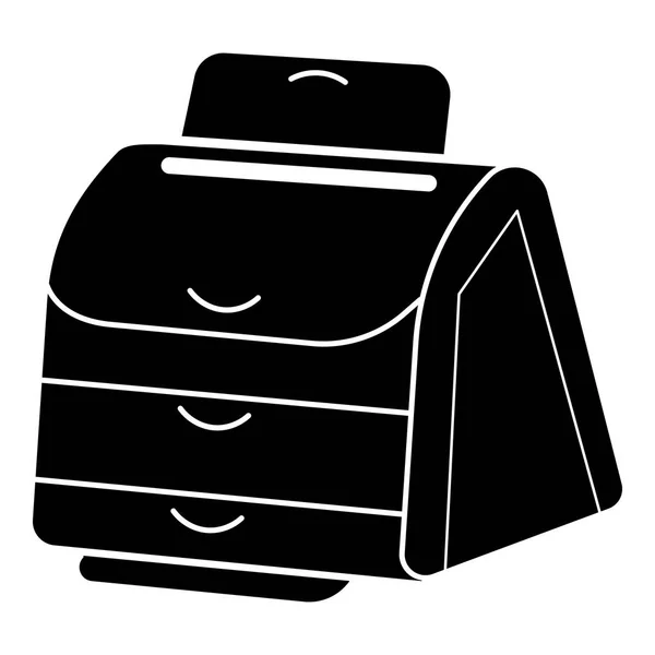 Ikonę drukarki na pulpicie, prosty styl — Wektor stockowy