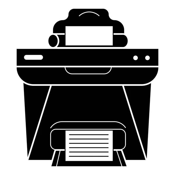 Impresora icono de vista frontal, estilo simple — Vector de stock