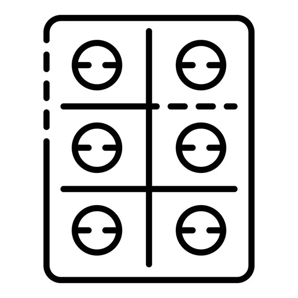 Pil pack pictogram, omtrek stijl — Stockvector