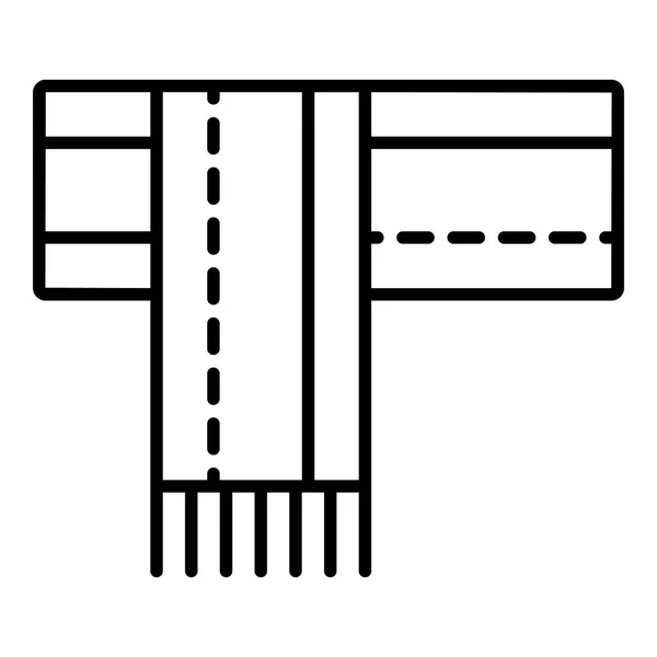 Winter sjaal pictogram, Kaderstijl — Stockvector