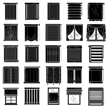 Kör Icons set, basit tarzı