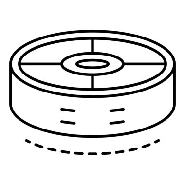 Robot elektrikli süpürge ikonu, taslak biçimi