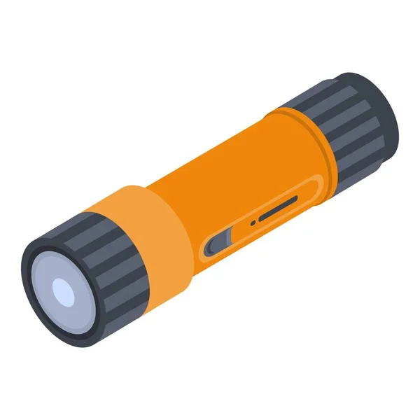 Dubbele zaklamp pictogram, isometrische stijl — Stockvector