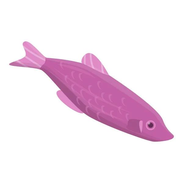 Ícone de peixe violeta, estilo isométrico — Vetor de Stock