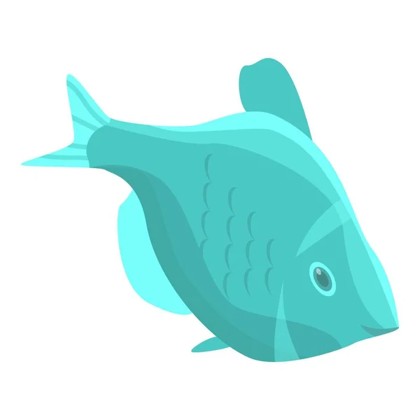 Icône abstraite de poisson marin, style isométrique — Image vectorielle