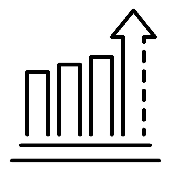 Signaler l'icône du graphique, style de contour — Image vectorielle