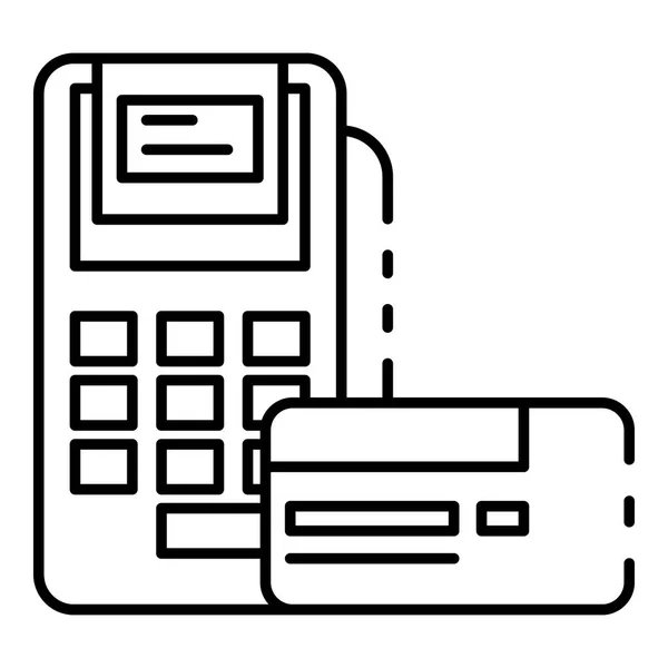 Betaling terminal pictogram, Kaderstijl — Stockvector
