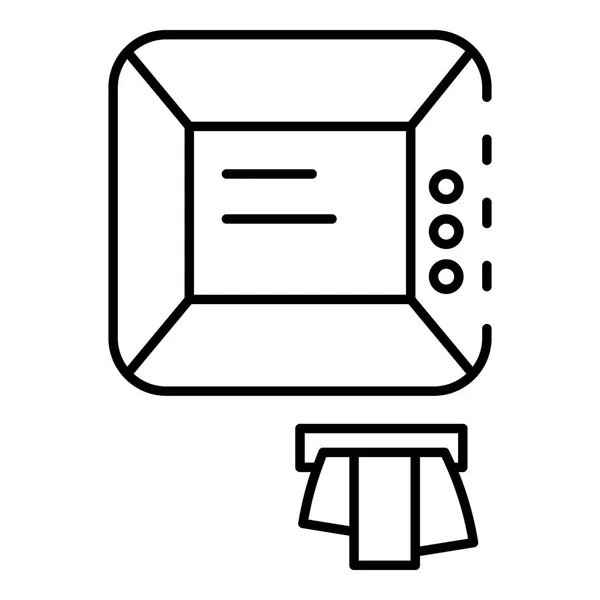 Icono de ATM, estilo de esquema — Archivo Imágenes Vectoriales
