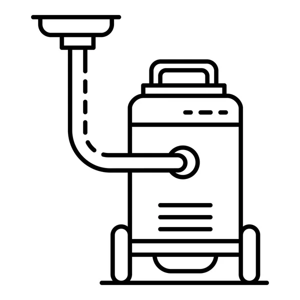 Pictogram Office stofzuiger, Kaderstijl — Stockvector