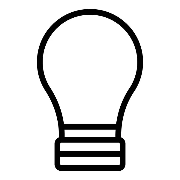 Lamp idee pictogram, omtrek stijl — Stockvector