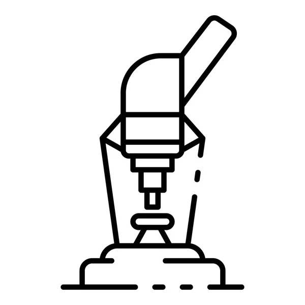 Ícone de microscópio escolar, estilo esboço —  Vetores de Stock