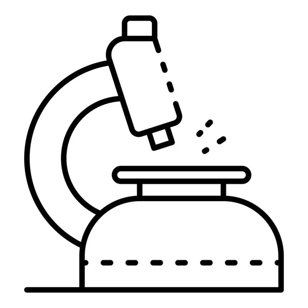 Science microscope icon, outline style — Stock Vector