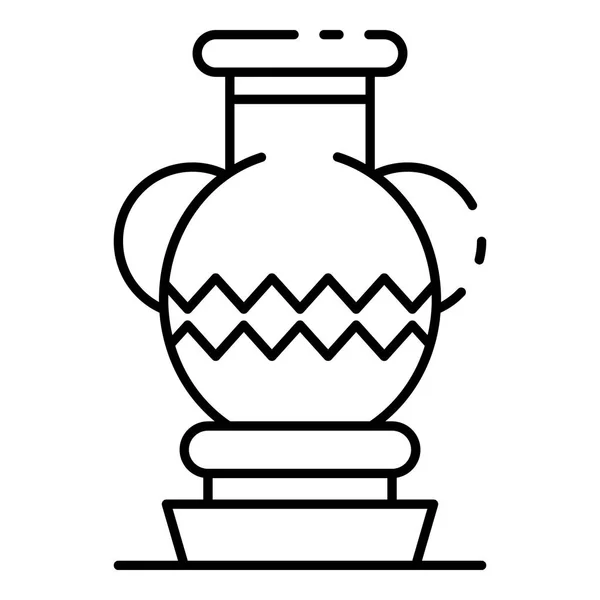 Ancienne icône de vase, style contour — Image vectorielle