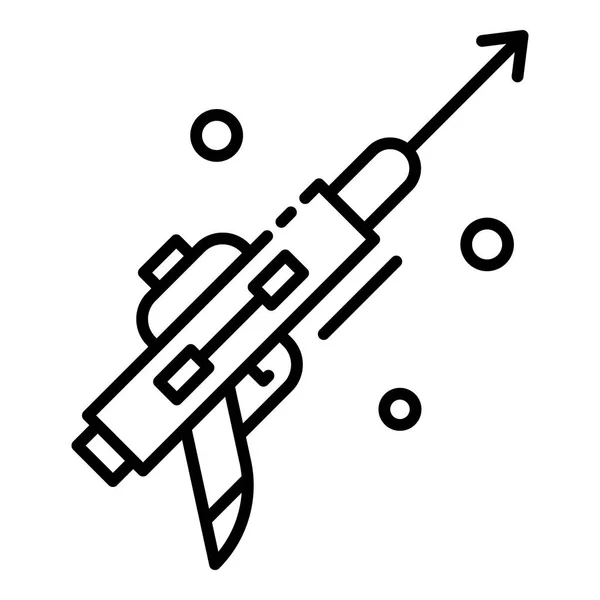 Pistolet de chasse sous-marin icône, style contour — Image vectorielle