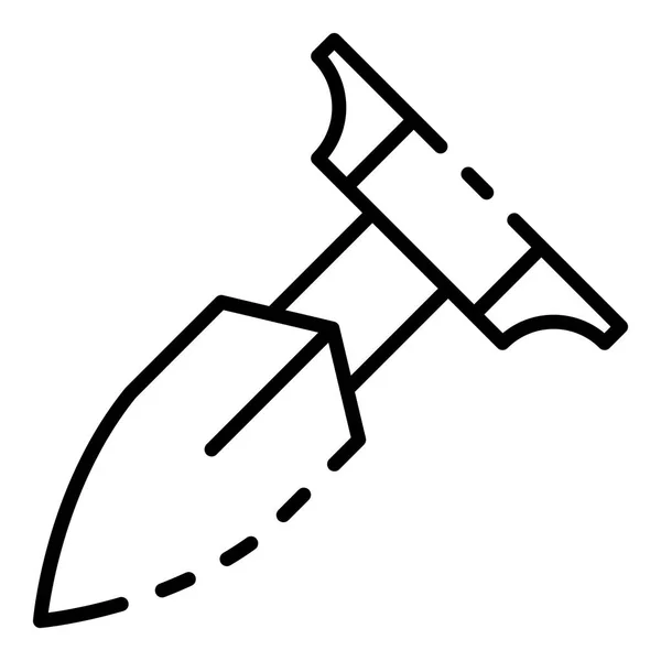 Icono de herramienta de cuchillo de buceo, estilo de contorno — Vector de stock