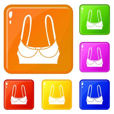 Spor sutyen simgeler vektör renk ayarla