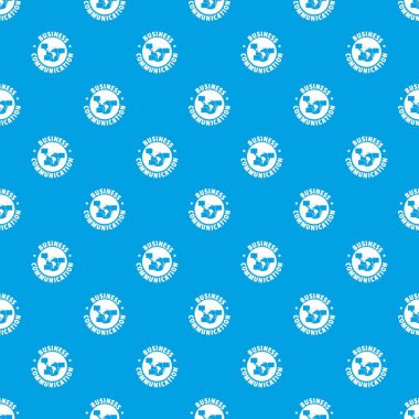 İş iletişim desen vektör kesintisiz mavi