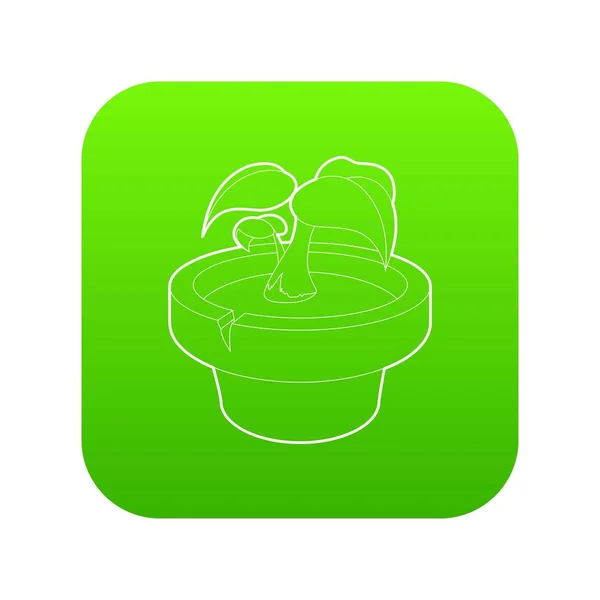 Zelených rostlin ikonu zelené vektor — Stockový vektor