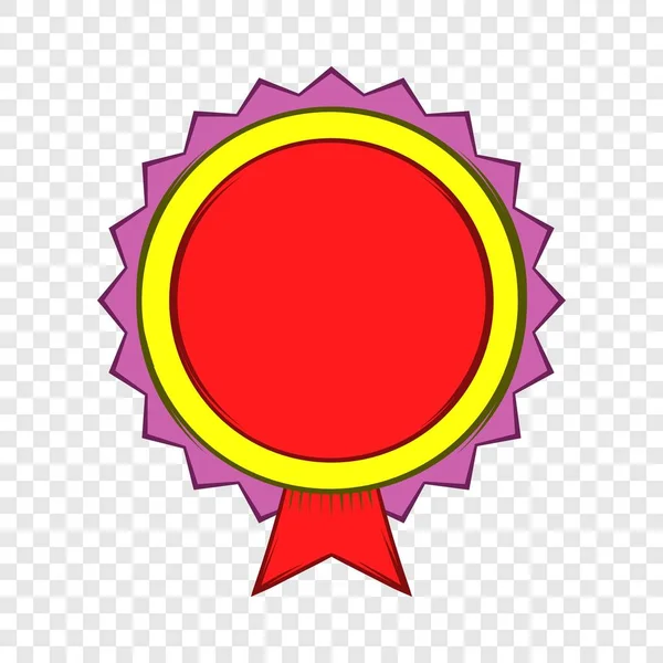 Award rosette icon, cartoon style — Stock Vector