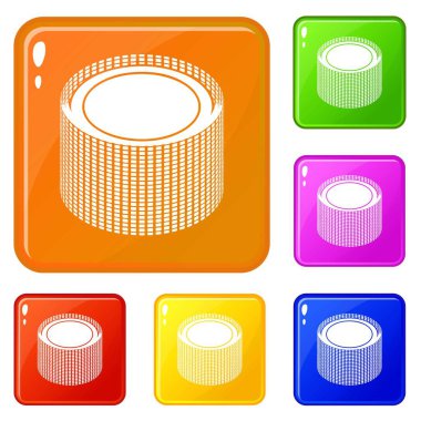 Bina rulo net simgeler vektör renk ayarla